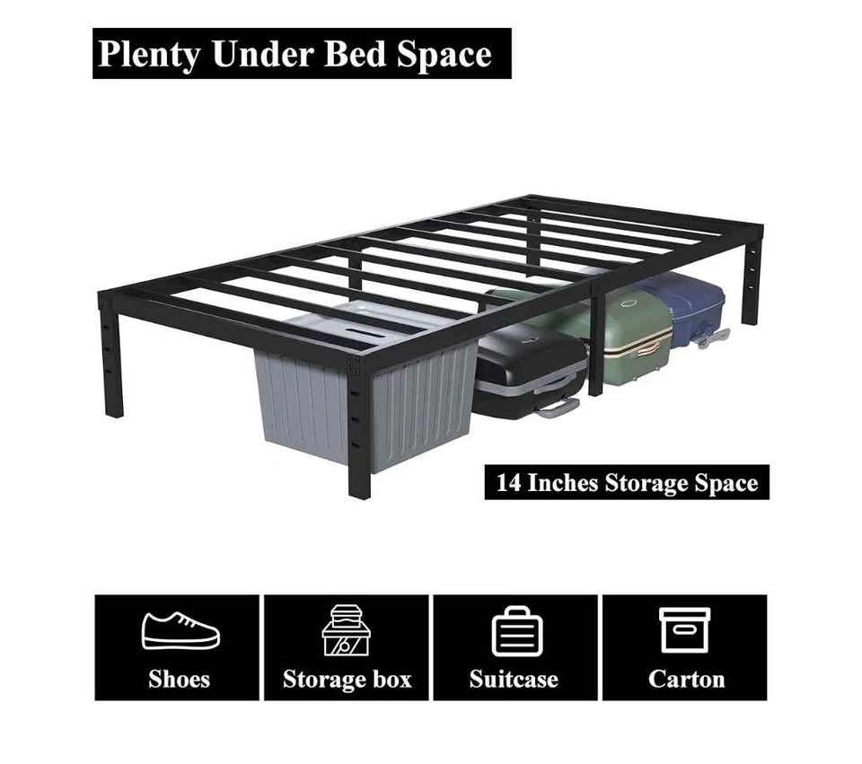 16 Inch Twin Bed Frames, 14 Inch Storage, Easy Assembly - photo 3