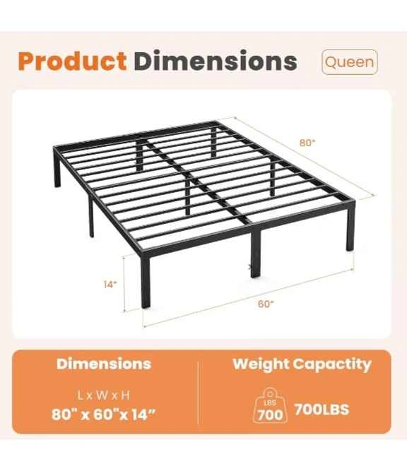 Sweetcrispy Queen Bed Frame - No Box Spring Needed - photo 4