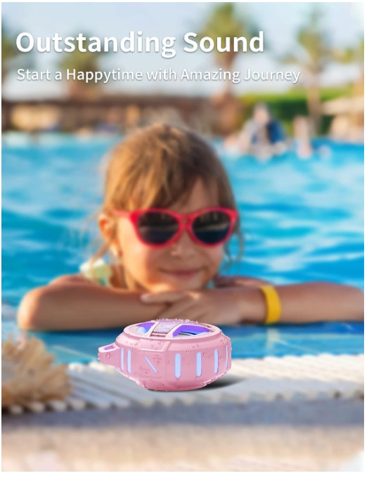 EBODA Waterproof Bluetooth Shower Speaker (Pink, IPX7) - photo 4