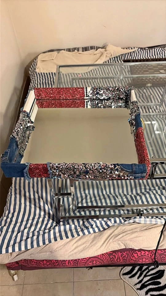 Unique Art Tray with Mirror