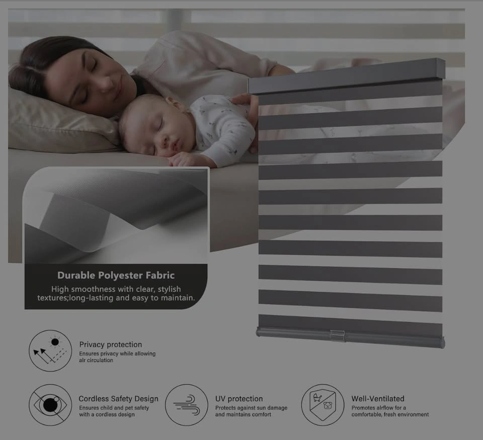 AOSKY Cordless Zebra Blinds 31" x 72" - Pickup 3/29 - photo 3