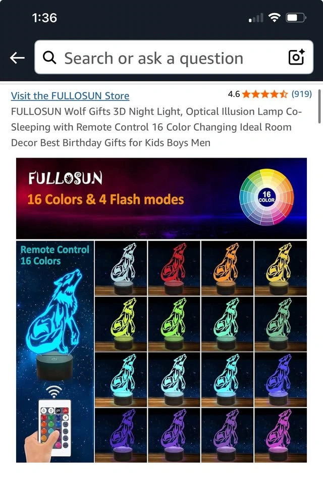3D WOLF LIGHT - photo 2