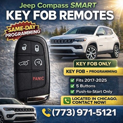 Jeep Compass Smart Remote Key Fob (Same-day)