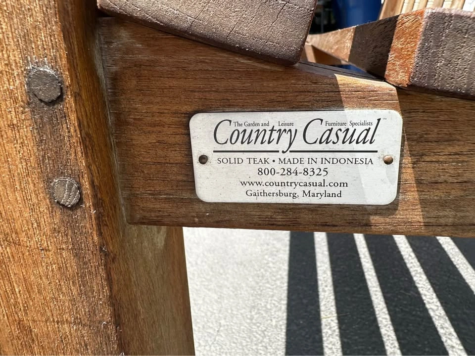 Teak Wooden Outdoor Bench - photo 2