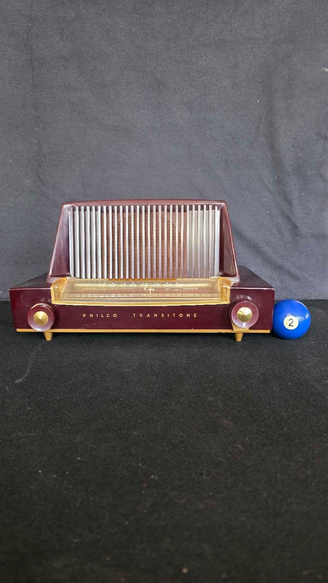 RARE 1952 MCM Philco Transitone Antique Tube Radio