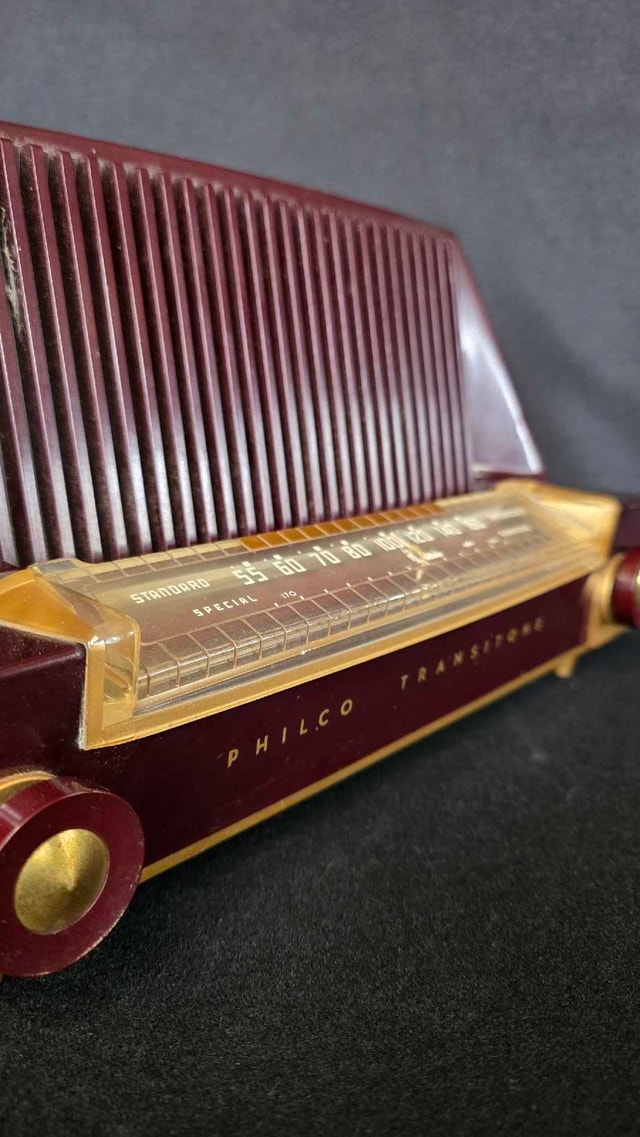 RARE 1952 MCM Philco Transitone Antique Tube Radio - photo 4