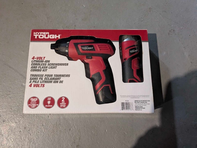 BRAND NEW Hyper Tough Cordless Screwdriver & Flashlight Combo