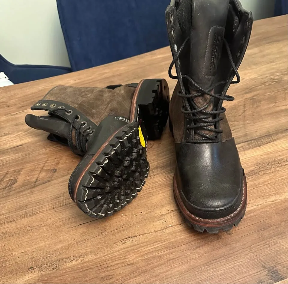 TIMBERLAND Tackhead Leather/Canvas Boots! Size 8M image indicator(2)