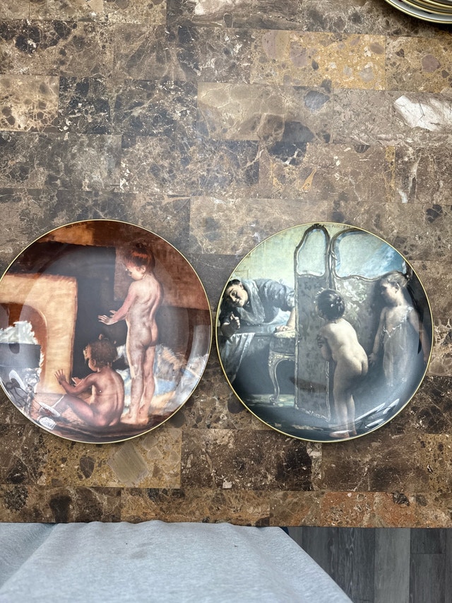 Paul Peel Decorative Collector Plates