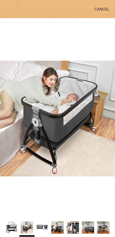 Baby Bassinet Bedside Sleeper with Adjustable Height