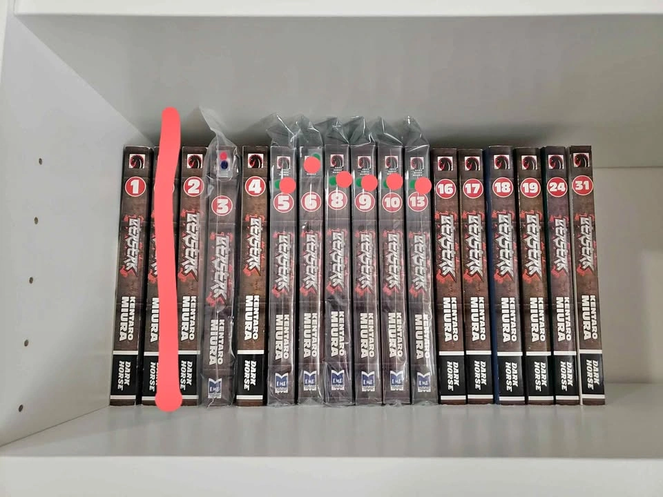 Berserk Manga Singles 16 Volume Lot