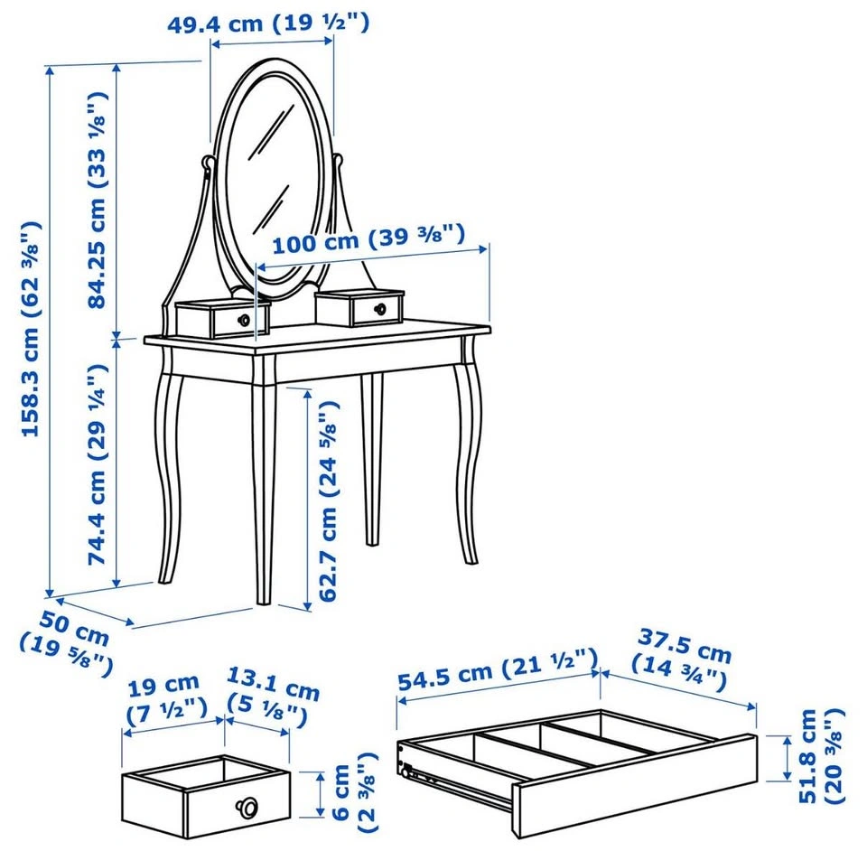 IKEA Hemnes Vanity in White - photo 3