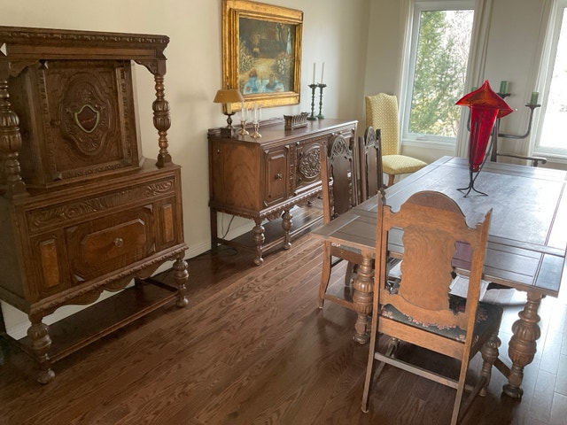 Antique Oak Dining Room Set