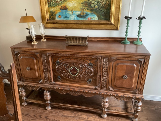 Antique Oak Dining Room Set - photo 3
