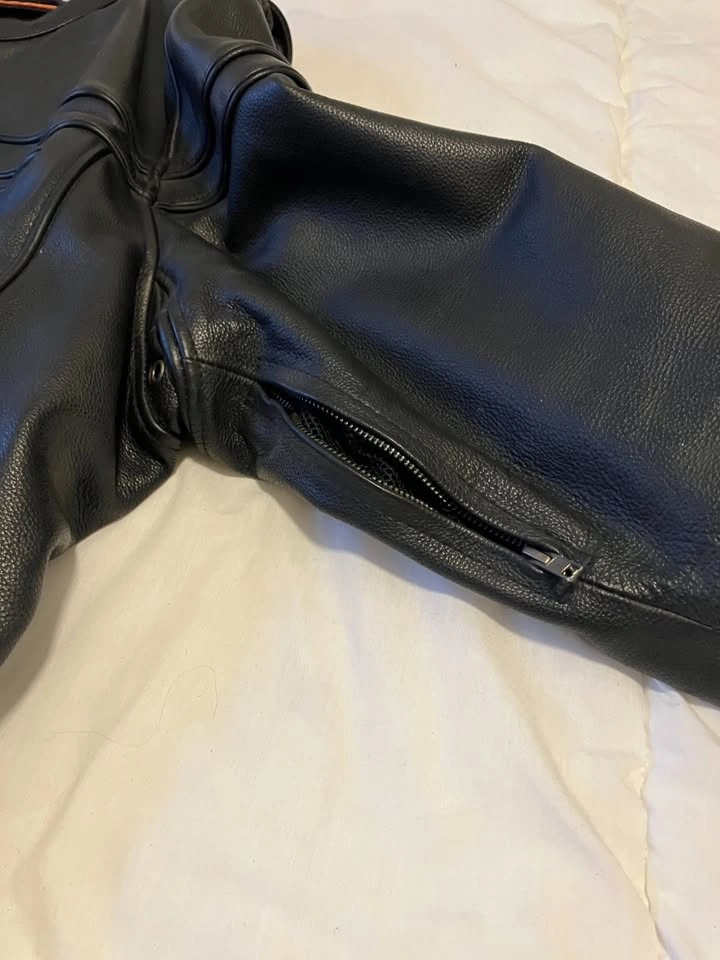 Men's Leather Motorcycle Jacket - photo 5
