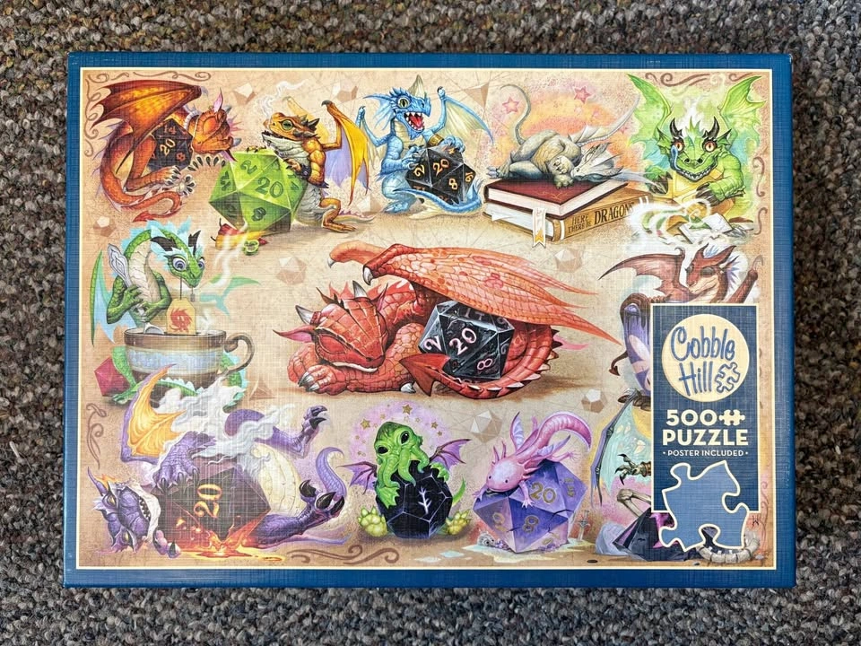 500pc Cobble Hill Puzzle - D20 Dragons
