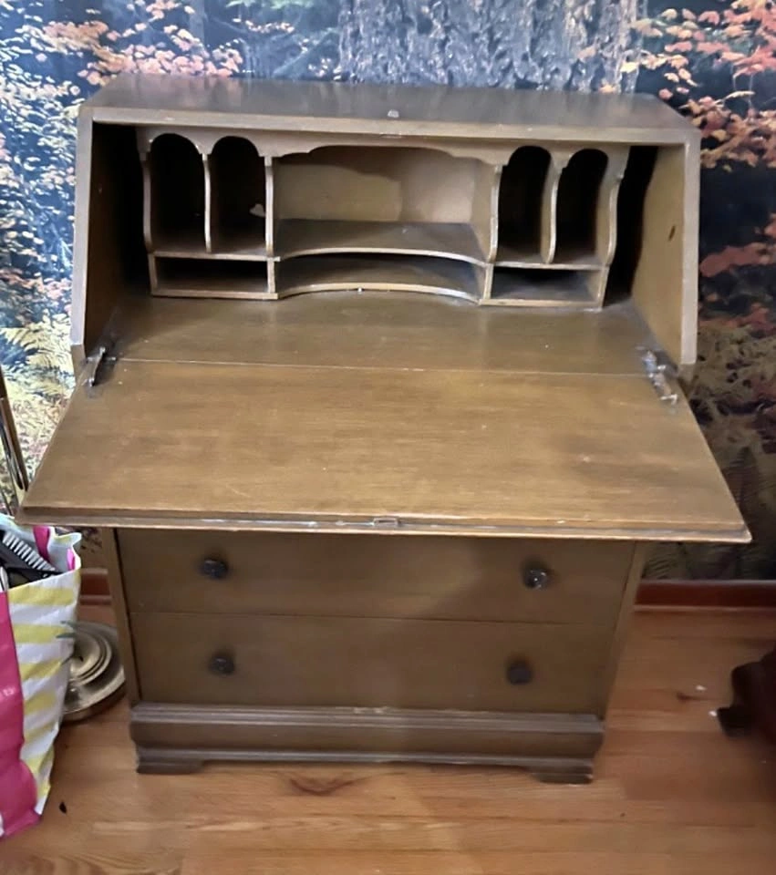 Vintage Wooden Secretary Desk/Dresser