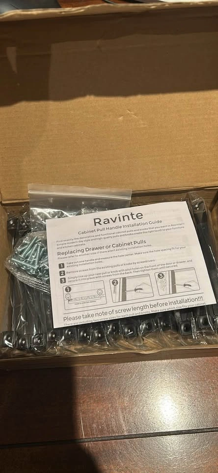 Ravinte Cabinet Hardware 14 Pack 4-1/2 Inch Square Handles Matte - photo 3