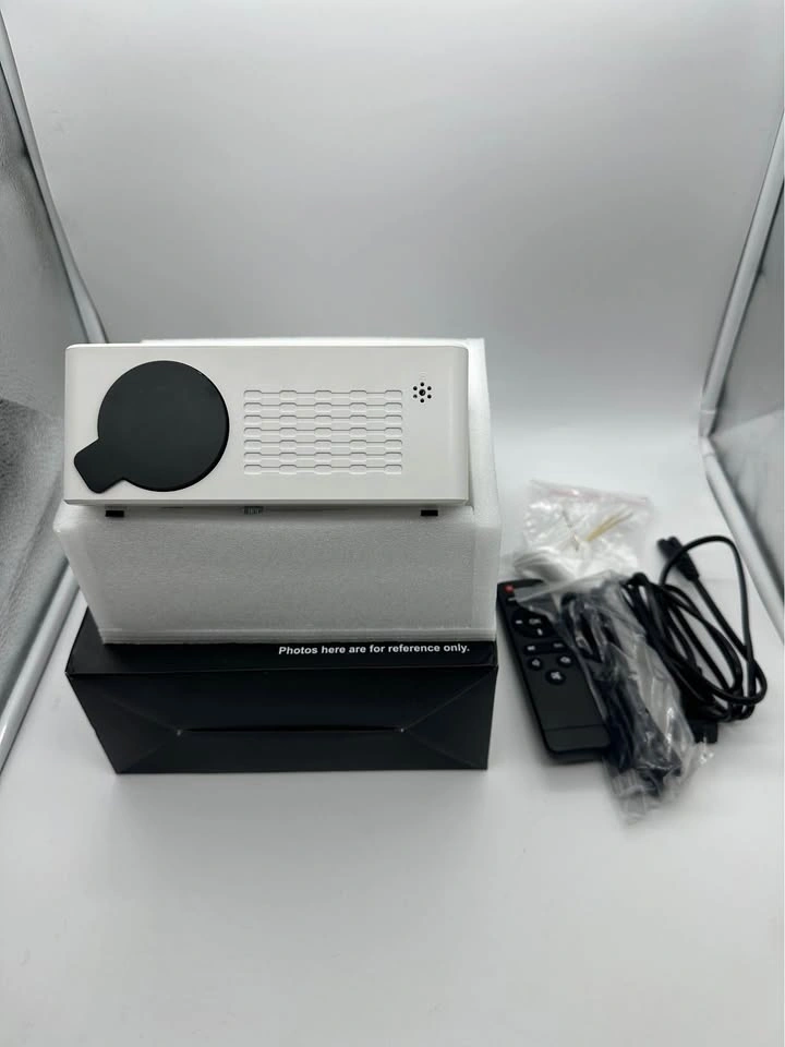Portable White LCD LED Projector with Remote - photo 2