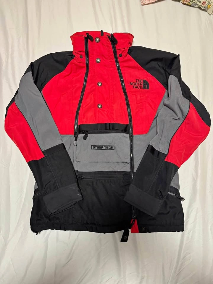 Vintage The North Face Steep Tech Red Grey Jacket