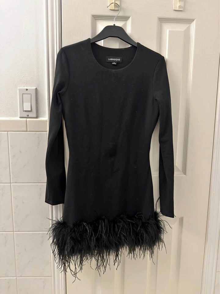 LAMARQUE Bahira Feather mini dress