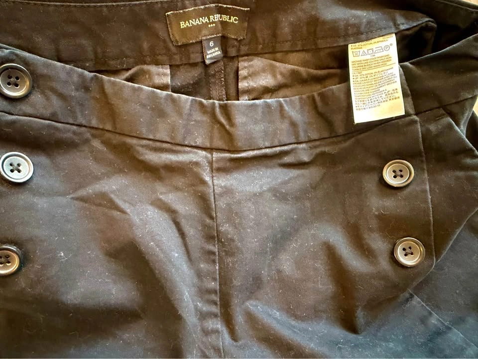 Women’s Black Size 6 Sailor Trouser Shorts $7 - photo 5