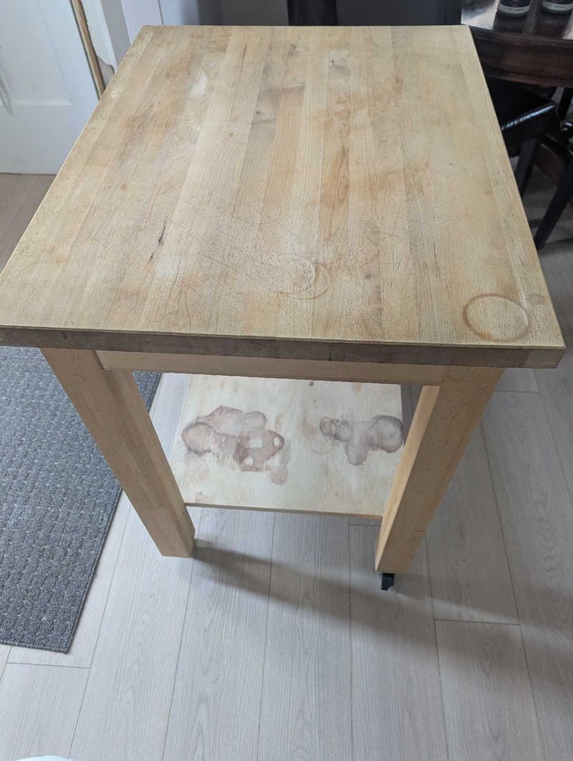 Mobile Butcher Block 29.5" x 23.5" with Wheels - photo 2