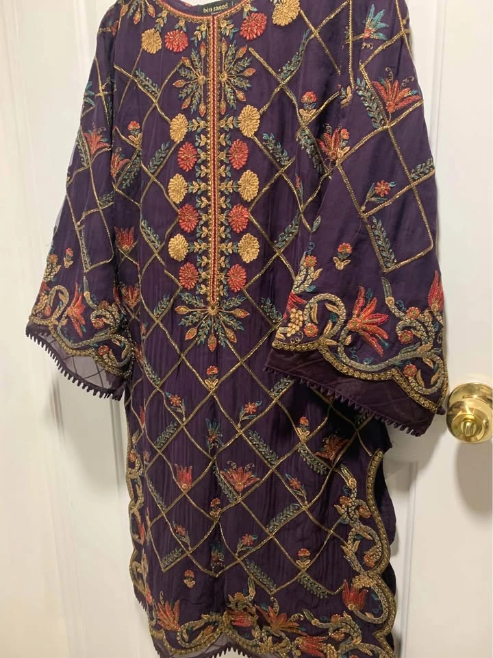 Pakistani Original Bin Saeed Three Piece Suit - photo 4