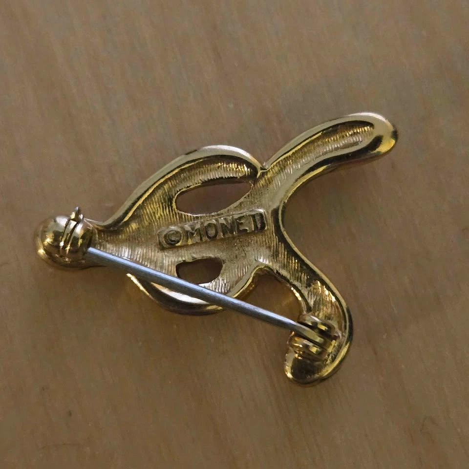 Vintage Monet Running Man Brooch Pin - photo 2
