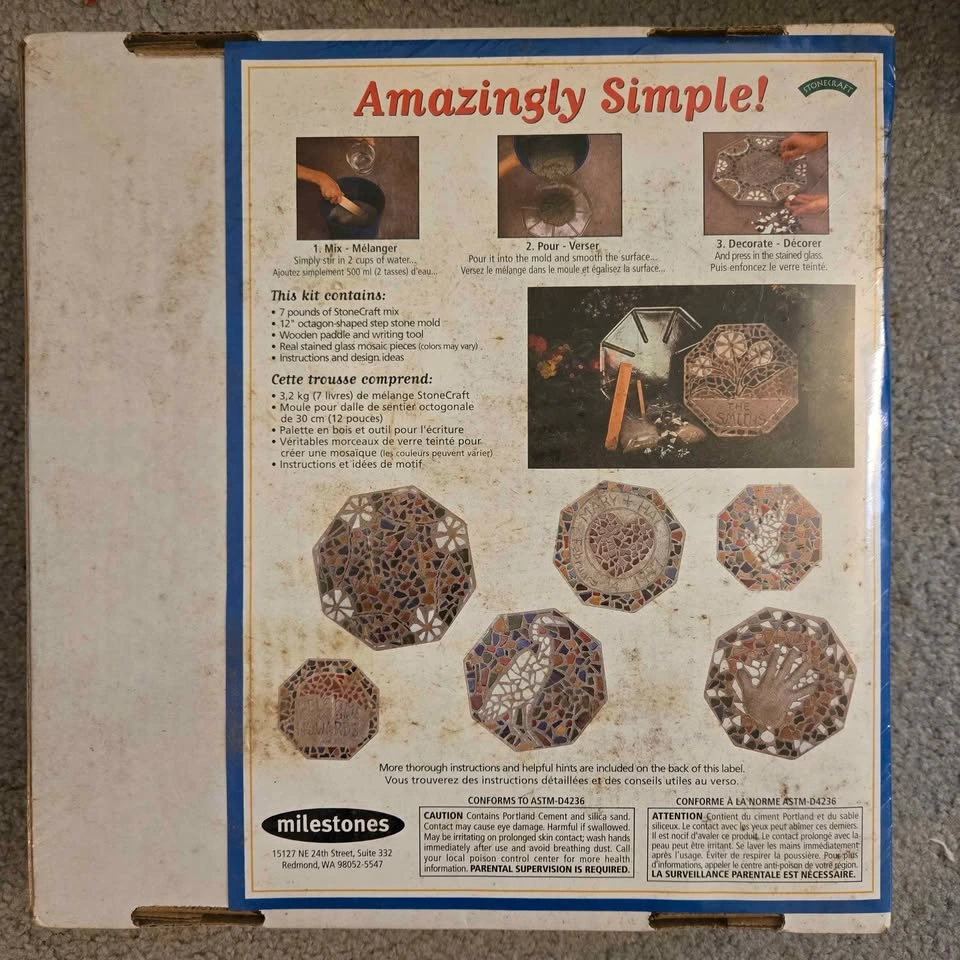 Mosaic Stepping Stone Kit, Unopened - photo 2