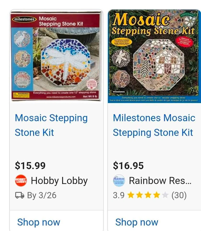 Mosaic Stepping Stone Kit, Unopened - photo 4