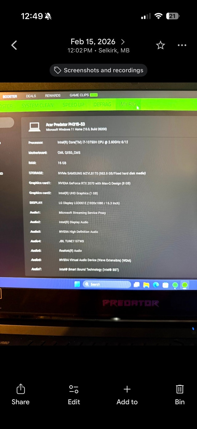 Acer Predator Helios 300 Gaming Laptop - photo 4