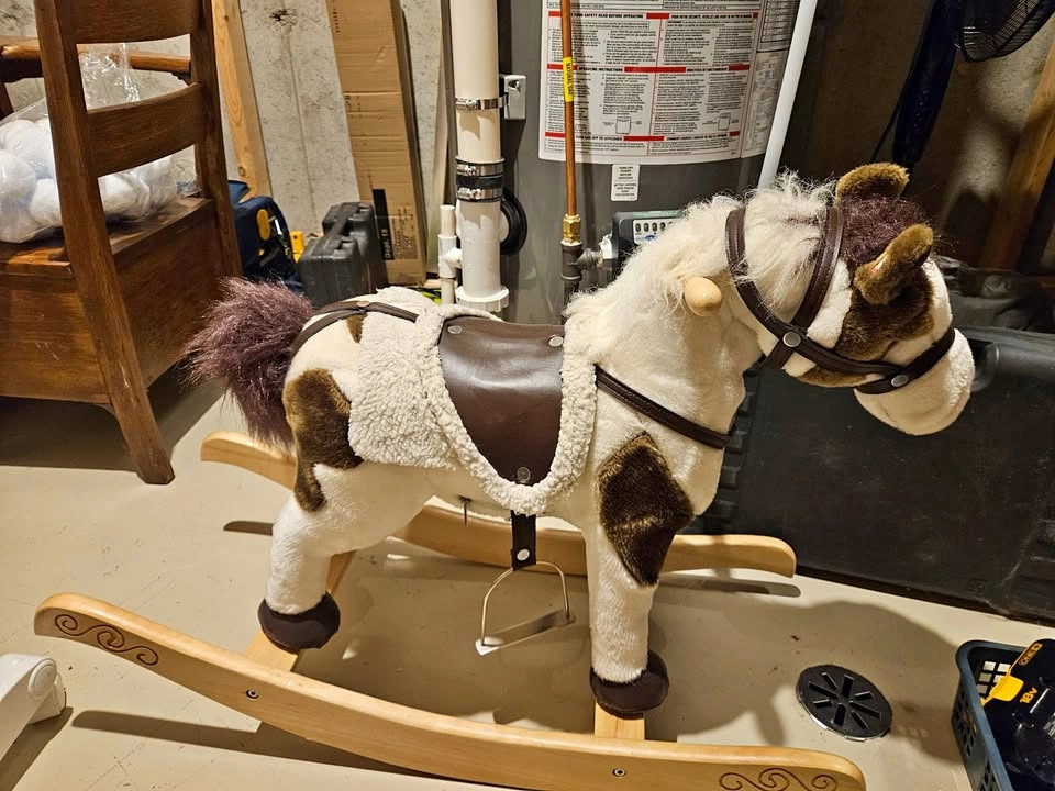 Rocking Horse with Stirrups and Sound Effects