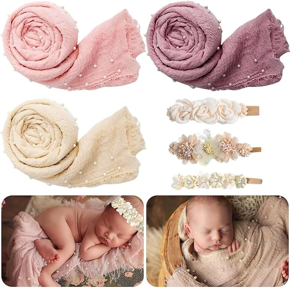 Pink Swaddles and Headbands