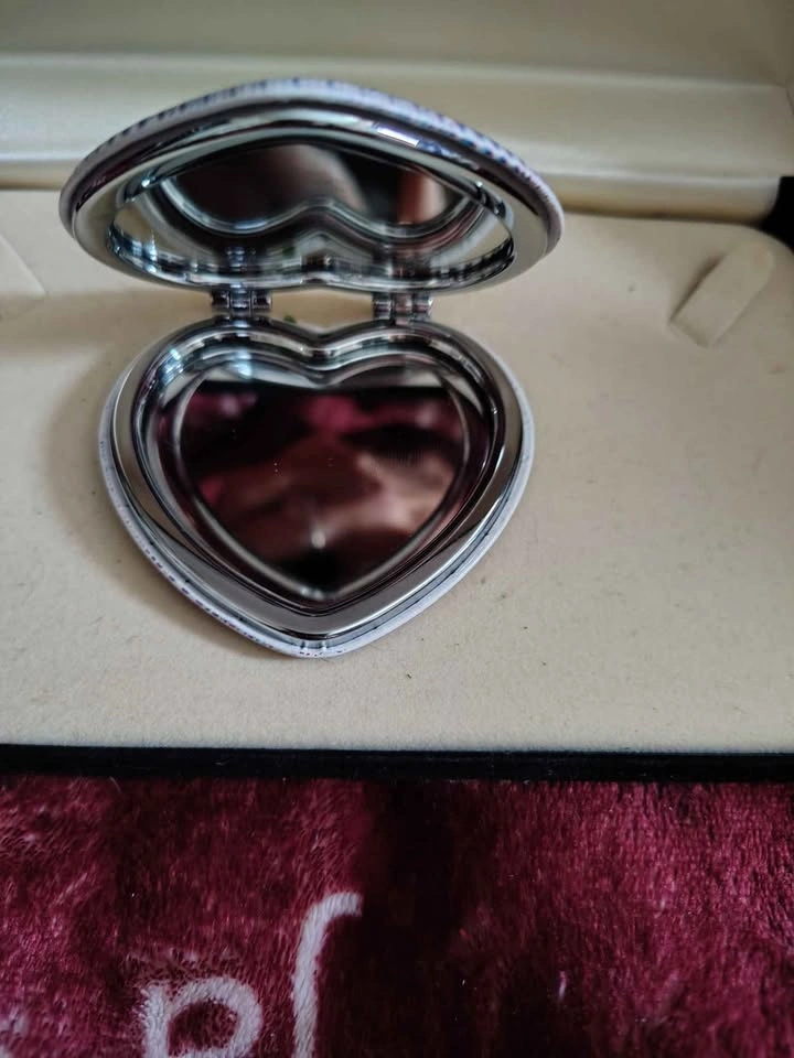 ♥️🪞 Handmade Diamond Heart Compact Mirror ♦️♥️🪞 - photo 3
