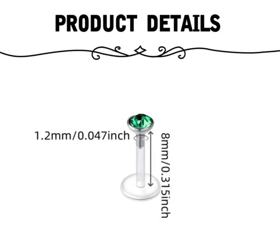 20pcs Acrylic Lip Studs - Nose Ring/Ear Bone - photo 4