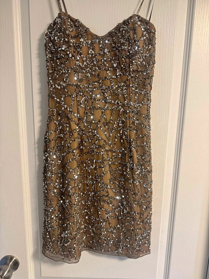 SCALA Sequin Silk Mini Dress Size 2