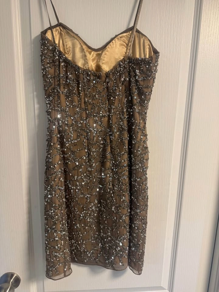 SCALA Sequin Silk Mini Dress Size 2 - photo 2