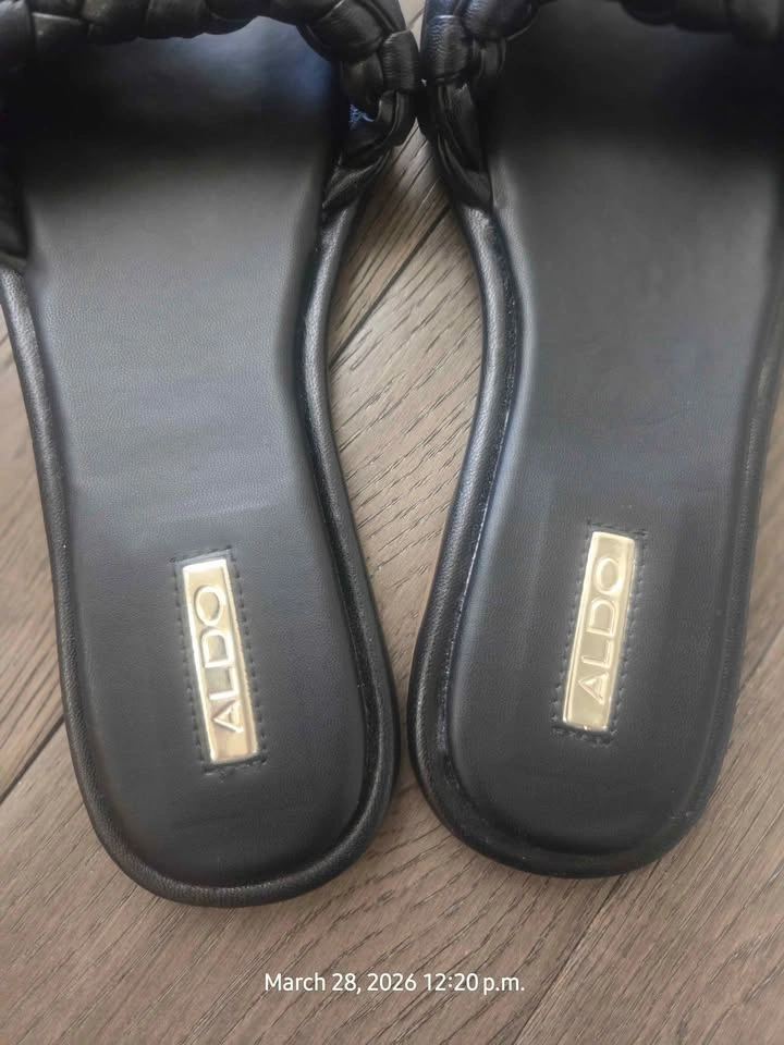 ALDO Black Braided Slide Sandals - photo 2