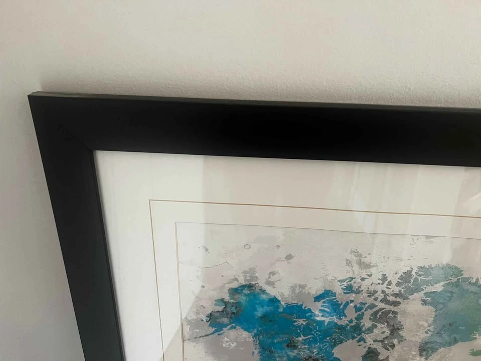 Framed artwork - world map - photo 2