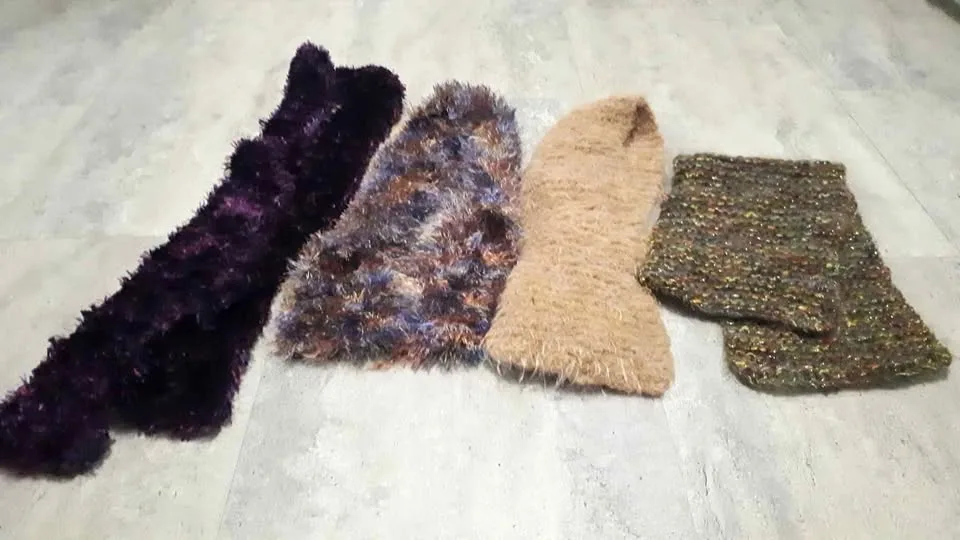 Fluffy soft knit scarves all for $5 thumbnail