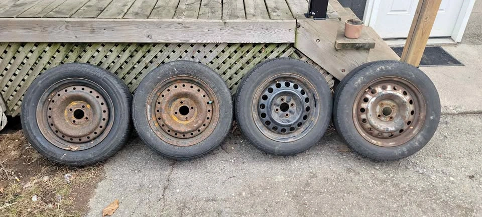 15" Steel Rims with 2 Winter and 2 Summer Tires