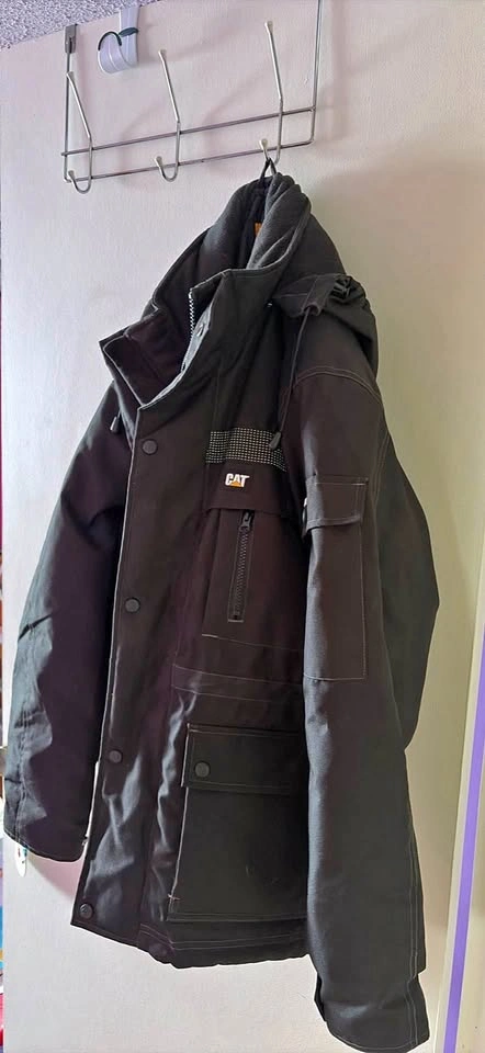 Large Caterpillar Heavy Insulated Parka Winter Jacket