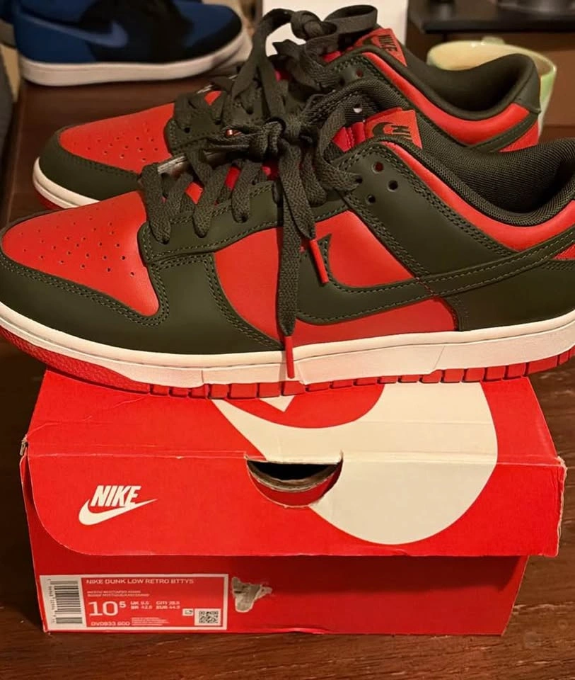 Nike Dunk Low Mystic Red Cargo Khaki 10.5 - Brand New - photo 2