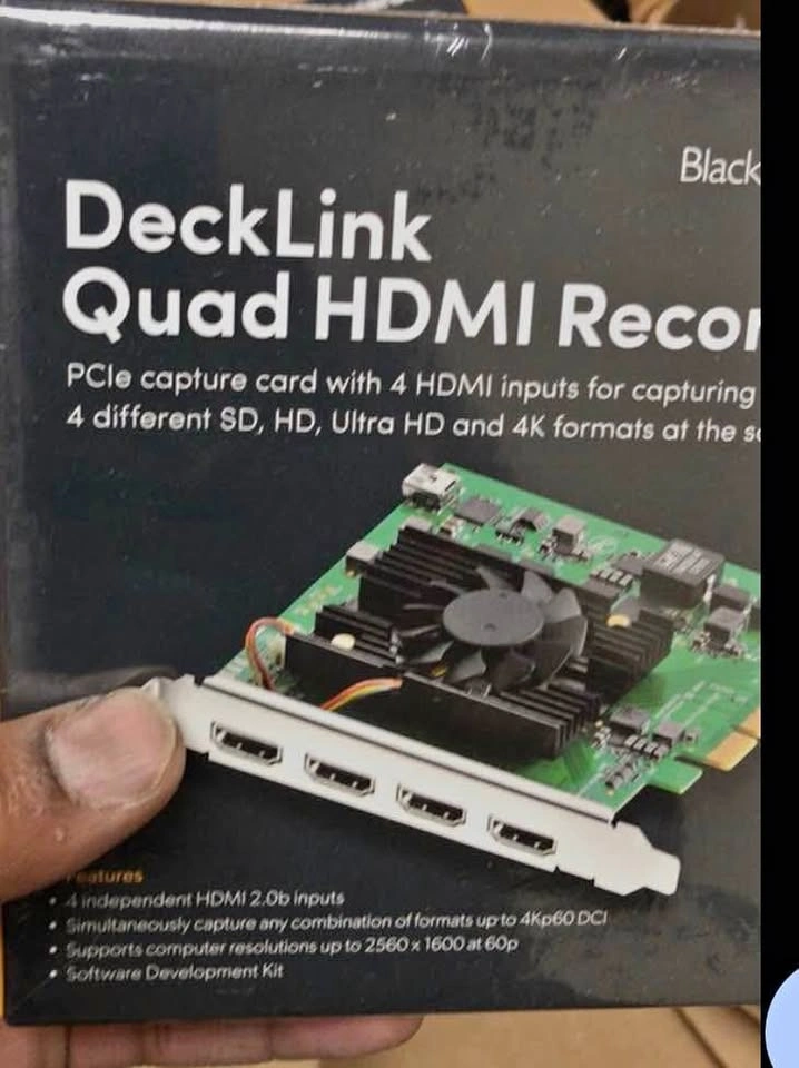 Blackmagic 4K 4-Channel HDMI Capture Card (New)