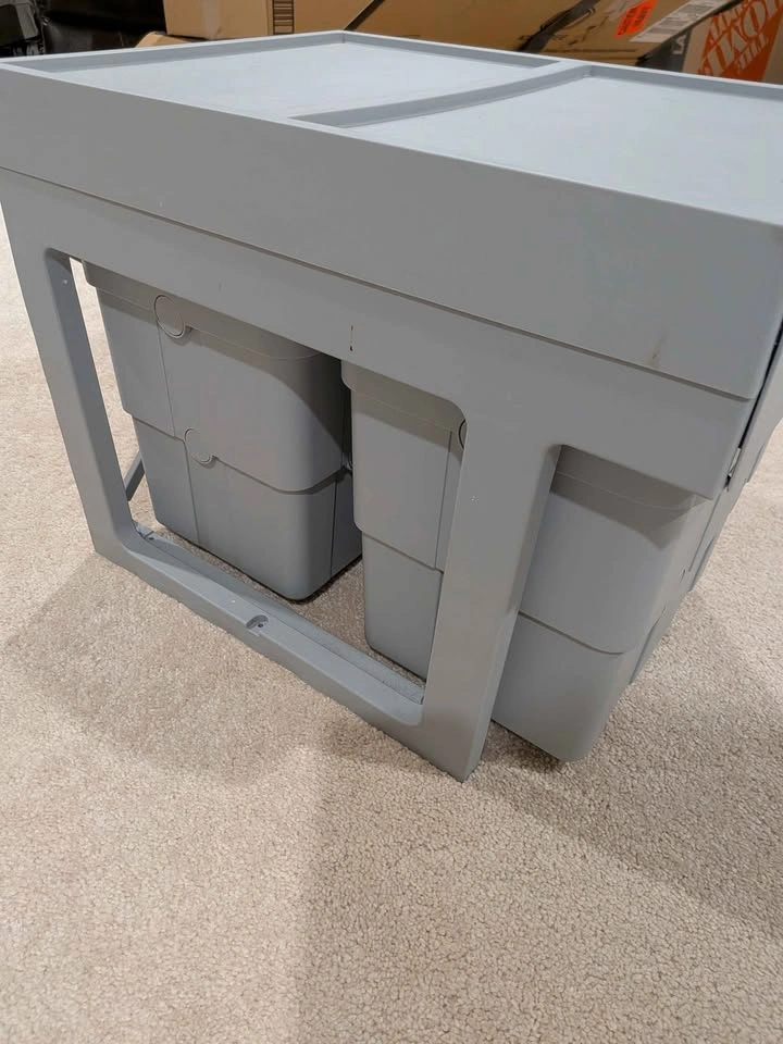 2-Tier Sliding Organizer - Grey - Great for Kitchen/Bathroom - photo 2