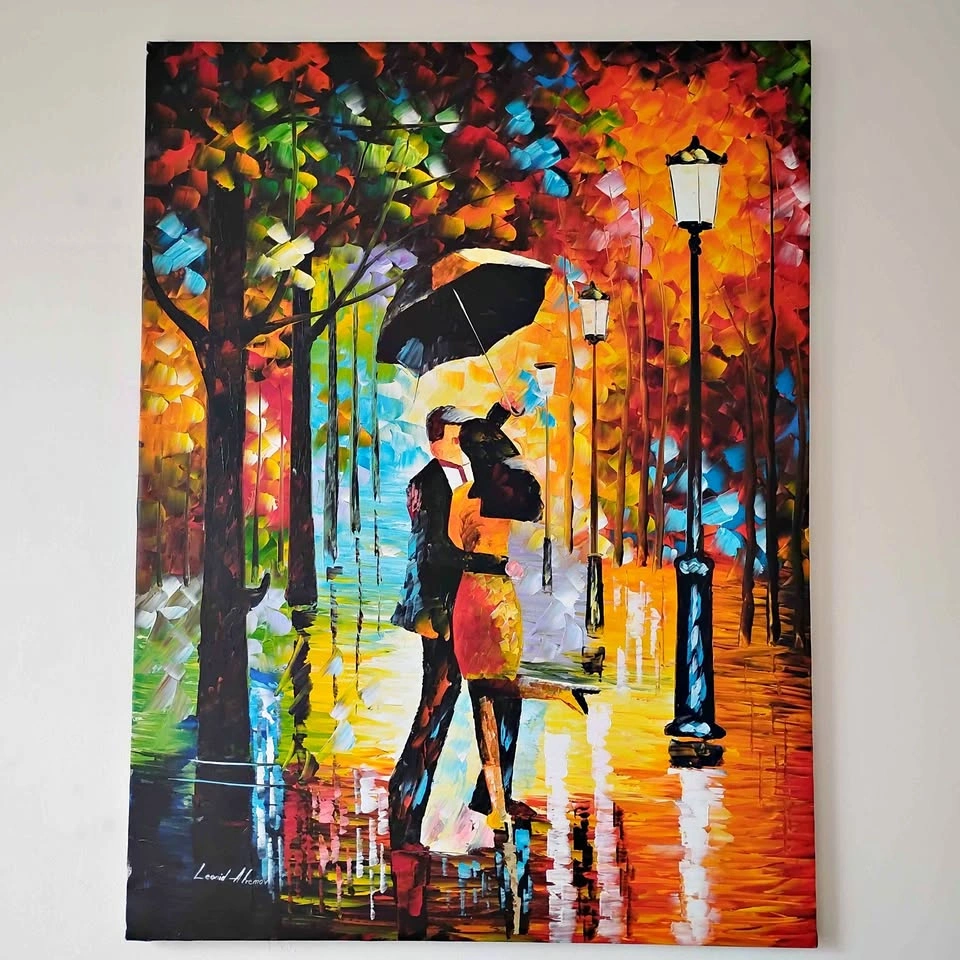 Large Colorful Romantic Canvas Painting - West End