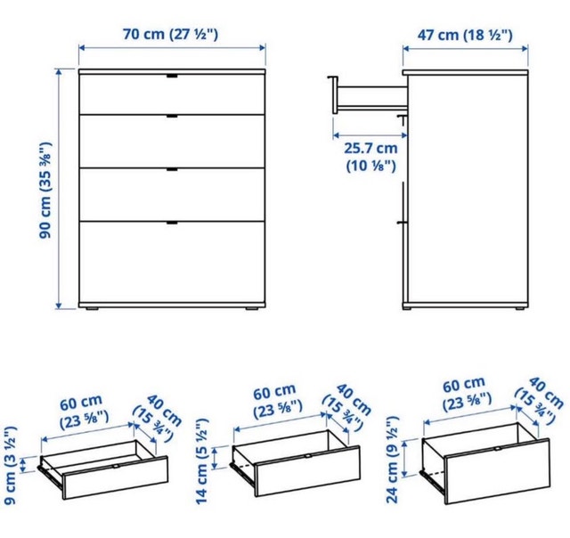 4 chest ikea drawer storage - photo 2
