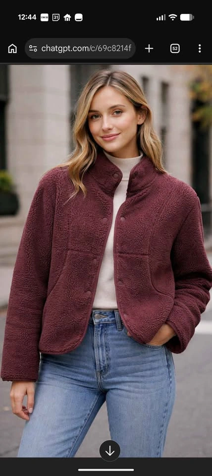 Outdoor Supply Company Maroon Fleece Jacket XL