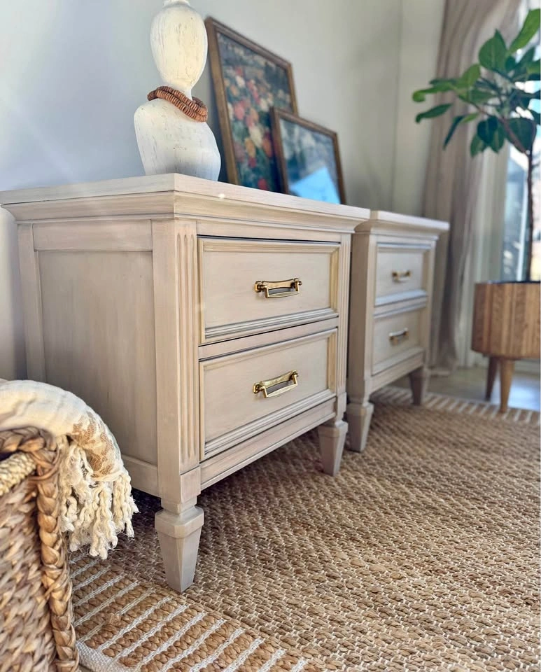 Restored Light Wood Nightstands- Malcom Furniture
